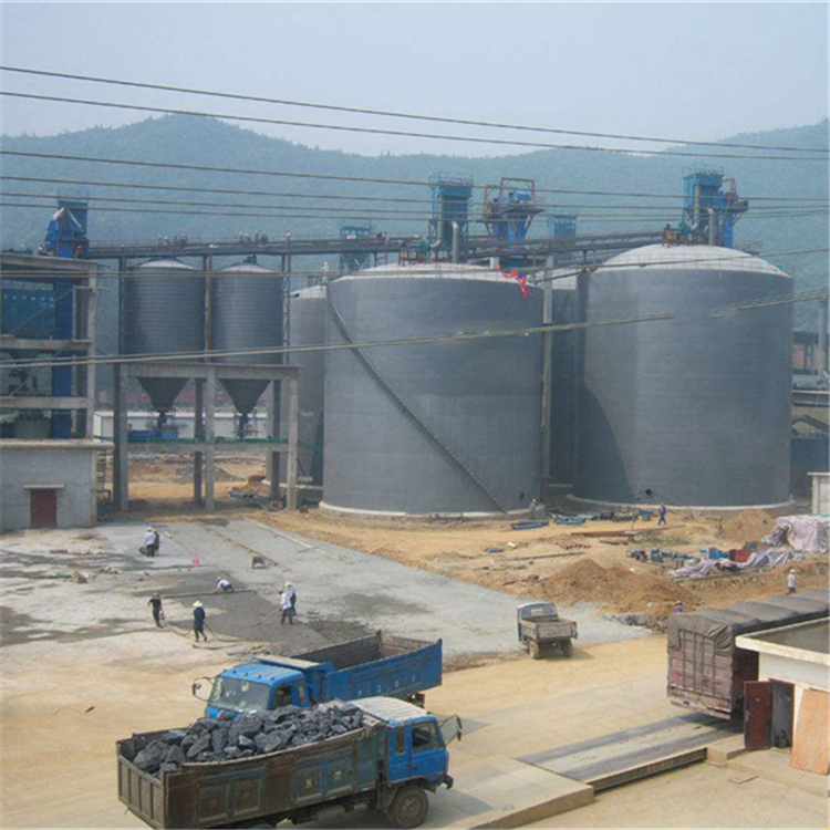 定安水泥钢板仓2座3000吨青岛项目进入施工